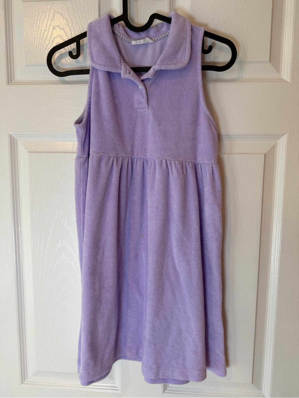 Minnow Lavender Terrycloth Sleeveless Polo Dress Pool Cover Up